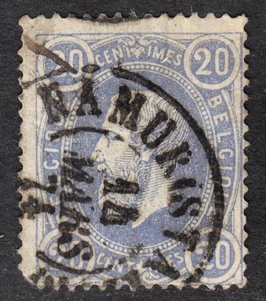 Belgium Scott 33  Fine used with a splendid SON cds.