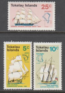 Tokelau 22-24 Sailing Ships MNH VF