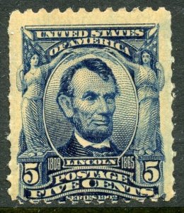 US Scott 304 Lincoln  Mint Never Hinged Possibly Regummed