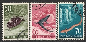 Yugoslavia, Scott # 406-408, used, 2023 CV = $ 22.00, Lot 260015-01