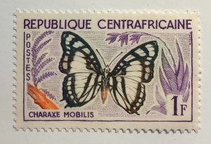 Central African Rep. 1960 Scott 5 MNH - 1fr, Butterfly