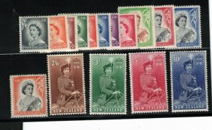 New Zealand #288 - #301 Very Fine Never Hinged Set