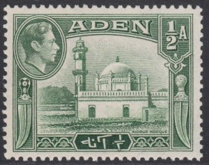 002317/ Aden 1939 Sg16 ½a Green LM/MINT