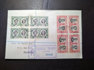 1947 Registered British Southern Rhodesia Cover Royal Train to Bulawayo