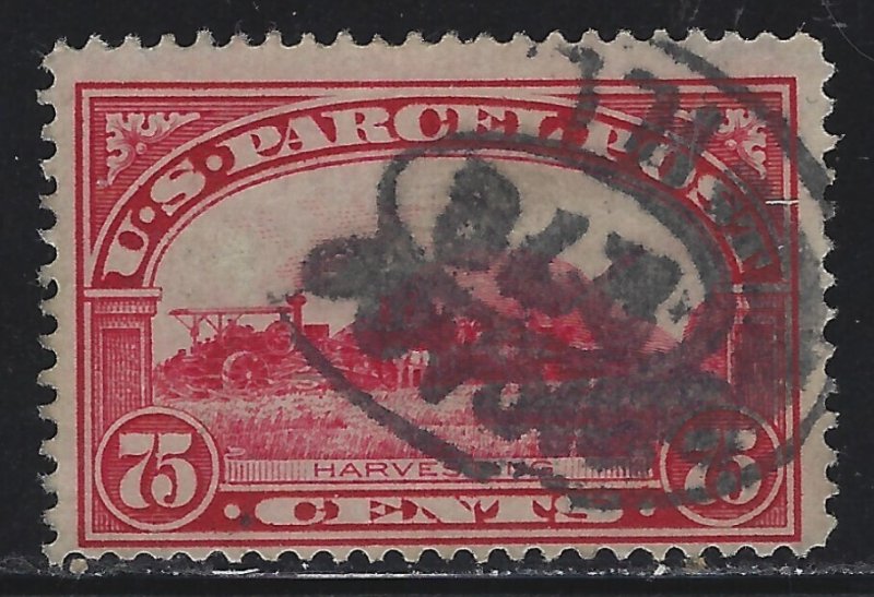 Scott # Q11  Lot D328 75c Harvesting parcel Post Used  CV40.00