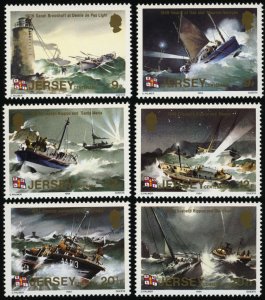 JERSEY Sc 330-35 VF/MNH - 1984 - Royal National Lifeboat Centennial-COMPLETE SET