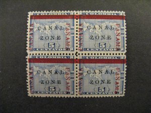 Canal Zone #12a in Block of 4 Mint Hinged OG p2403.4705