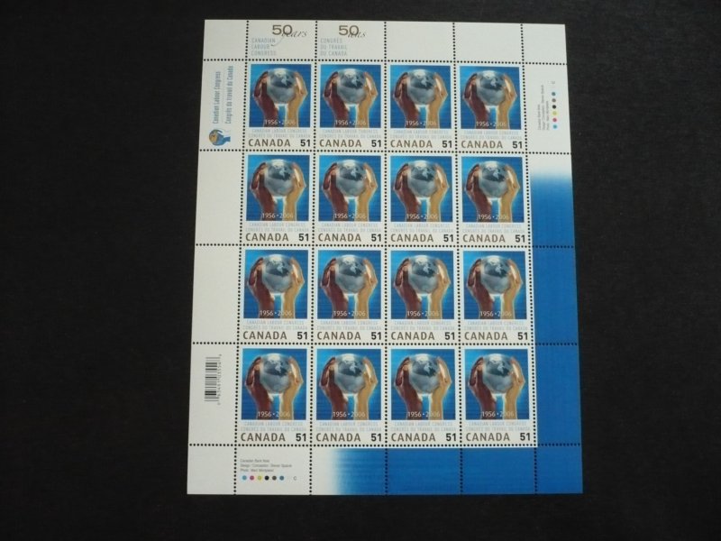 Stamps - Canada - Scott# 2149 - Mint Never Hinged Pane of 16 Stamps