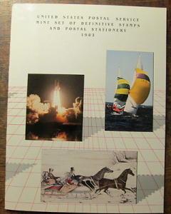 1983 USPS Definitive Year Set Folder == Mounted