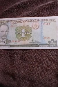 CUBA.1995.JOSE MARTI.BANCO NACIONAL DE CUBA.1 PESO.#AB-03-094652-UNCIR..