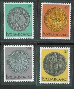 Luxembourg Scott 635-638 MNH** 1980 Roman coin set
