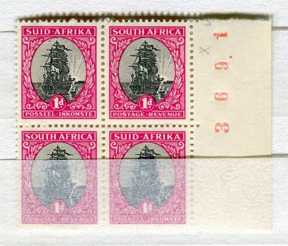 SOUTH AFRICA 1940s 50s Early Pictorial 1d POSITIONAL MINT MARGIN south-africa-id-card-template-all-psd-templates