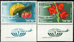 Israel Scott C42-43 VF/MNH Airmail Exports Issue with Tabs - Scan is Example