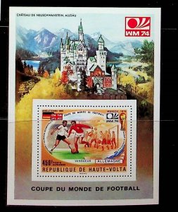 BURKINA FASO Sc C196 NH SOUVENIR SHEET OF 1974 - SOCCER WORLD CUP