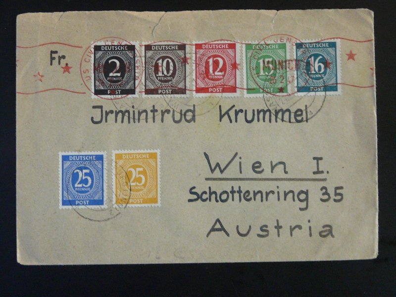 censored cover US civil censorship 1947 Germany 1947