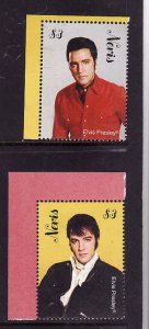 Nevis-Sc#1633-4-unused NH set-Elvis Presley-2010-