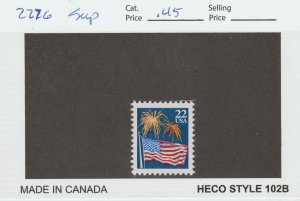 Scott# 2276 1987 22c Flag and Flare Issue SUP MNH