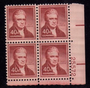 1050a 40c John Marshall 25572 LR Plate Block
