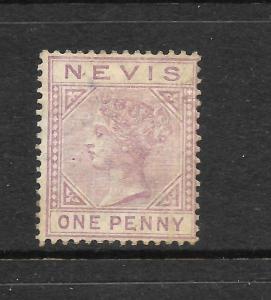 NEVIS 1882-99  1d QV  MLH  SG 26  