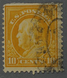 United States #416 Used VG Good Color HRM Oval Place Cancel Straight Edge