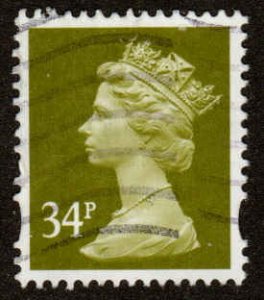 Great Britain  #MH261A, Phosphor 2B-blue, Used, CV $1.40