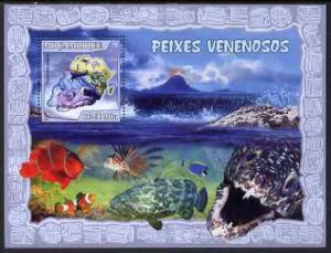 Mozambique 2007 Poisonous Fish perf souvenir sheet unmoun...