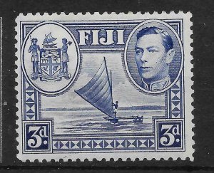 FIJI SG257a 1938 3d BLUE SPUR ON MEDALLION VARIETY MTD MINT