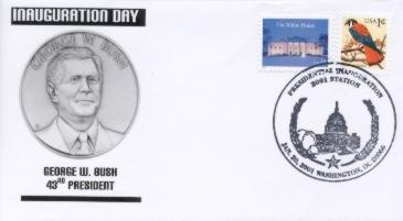 Bush Inaugural cover Noble Catalog number GWB-004