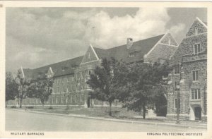 US Virginia Polytechnic Institute Postcard mint Military Barracks