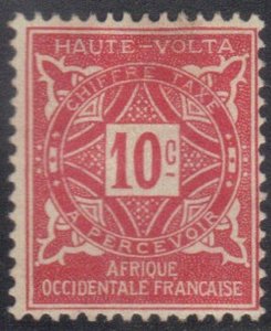 BURKINO FASO SC# J12 MH  10c  1928 POSTAGE DUE