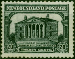 Newfoundland 1931 20c Black SG187 Fine MM