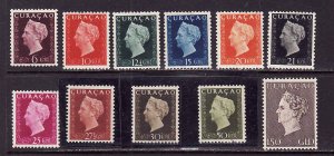 Netherlands Antilles-Sc.#188-98-Unused hinged set-Queen Wilhelmina