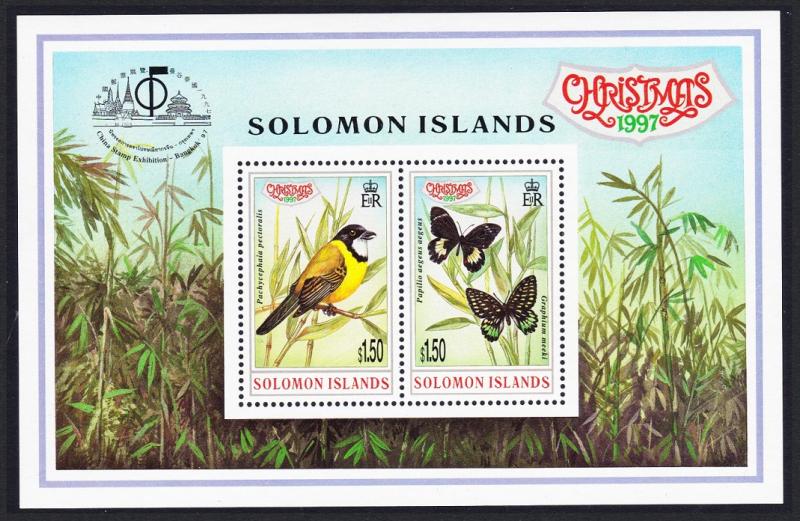 Solomon Is. Birds Butterflies Christmas MS SG#MS902 SC#861