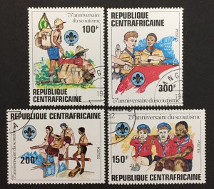 Central African Republic 1982 #497-500, Scouting Year, Used/cto.