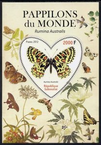 GABON - 2012 - Butterflies of the World #3 - Perf Souv Sheet - MNH-Private Issue