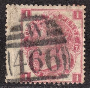 Great Britain Scott 49  plate 7  F+  used wing margin.