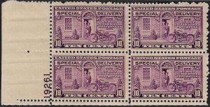 E15 Mint,OG,VLH... Plate Block of 4... SCV $6.50