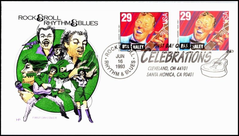 OAS-CNY 3635 FDC 1993 SCOTT 2732 BILL HALEY ROCK & ROLL STAR CACHET: HF