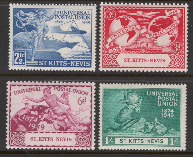 St. Kitts-Nevis 1949 UPU Omnibus Issue Scott # 95 - 98 MNH