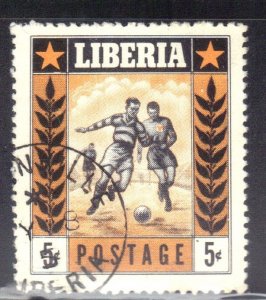 liberia SCOTT #348 USED 5C 1955