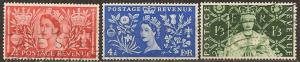 Great Britain #313-5 F-VF Used CV $4.50 (A13211)  