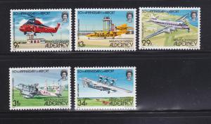 Alderney 18-22 Set MNH Planes