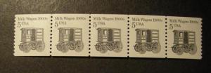 Scott 2253, 5 cent Milk Wagon, PNC5 #1, MNH Transportation Coil Beauty