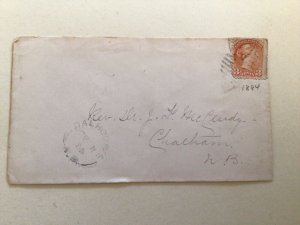 Post Office Chatham New Brunswick 1884 stamps cover A6030