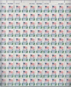 United States # 1338 D E 6 cents Sheet Major Error MNH Horizontal Imperfs