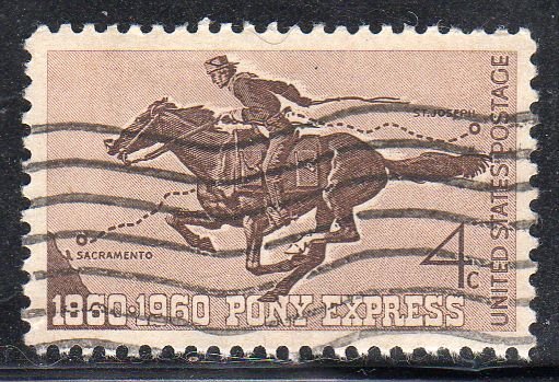 United States 1154 - Used - 4c Pony Express (1960)