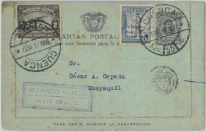 82876 - ECUADOR - Postal History - FIRST FLIGHT  Muller # 112  CUENCA - GUAYAQ.