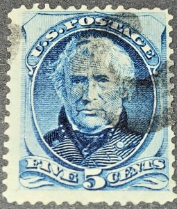 U.S> Stamp # 179, 5 Cent Taylor, Used, F-VF, SCV $15.00