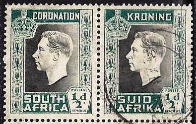 SOUTH AFRICA #74 - USED BLOCK OF 4 - 1937 - SOAF057DTS16