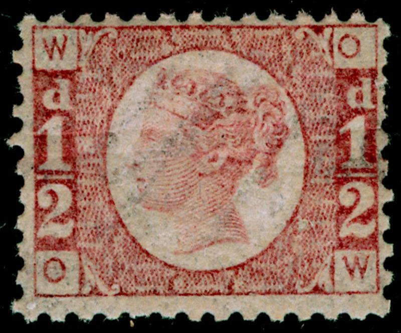 SG48, ½d rose-red plate 13, UNMOUNTED MINT. Cat £120+. OW